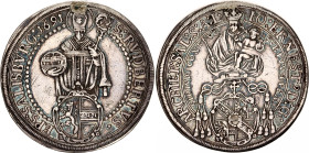 Austrian States Salzburg 1 Taler 1694
KM# 254, Dav. 1234, N# 33742; Silver; Johann Ernst von Thun; Salzburg Mint; XF plugged, toned