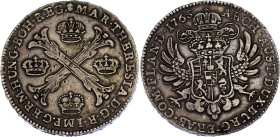 Austrian Netherlands 1 Kronentaler 1765
KM# 21; N# 17710; Silver 29.14 g.; Maria Theresia; Brussels Mint; VF-XF.