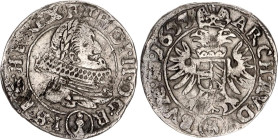 Bohemia 3 Kreuzer 1633
KM# 369, N# 43922; Silver; Ferdinand II; Mint Prague; VF+
