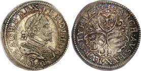 Austria 3 Kreuzer 1630
KM# 709, N# 73093; Silver; Ferdinand II; Graz Mint; XF