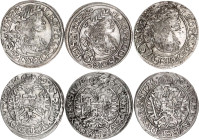 Austria 3 x 3 Kreuzer 1669 -1670 (SSH)
KM# 1169, N# 6156; Silver; Leopold I; Mint Vienna; VF/XF