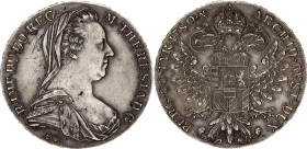 Austria 1 Taler 1780 SF Old Restrike
KM# T1, N# 7393; Silver; Maria Theresia; UNC