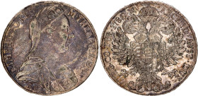 Austria 1 Taler 1780 SF Restrike
KM# T1, Y# 55, G# 2, N# 7393; Silver; Maria Theresia (1740-1780); mint luster; dark patina; VF-XF