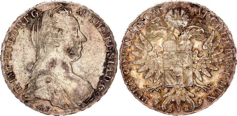 Austria 1 Taler 1780 SF Restrike
KM# T1, Y# 55, G# 2, N# 7393; Silver; Maria Th...
