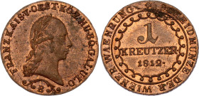 Austria 1 Kreutzer 1812 B
KM# 2112; N# 2112; Copper; UNC