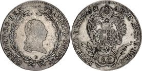Austria 20 Kreuzer 1796 B
KM# 2139; N# 22610; Silver; Franz II; XF.