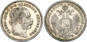 Austria 10 Kreuzer 1872
KM# 2206, N# 4962; Silver; Franz Joseph I; UNC