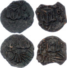Byzantium 2 x Follis 813 - 820 AD
SB 1636; Copper; Leo V the Armenian, with Constantine; Mint Syracuse; Obv: ΛEO Bust of Leo V facing, wearing crown ...