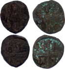 Byzantium 2 x Follis 1034 - 1041 AD
SB 1825; Copper; Michael Vi; Crusader Era; Class C; Mint Constantinople; VF
