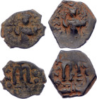 Umayyad 2 x Fals 636 - 660 AD
Copper; Arab-Byzantine, Umayyad Caliphate; 36-660. Fals; Imitation of a Follis of Heraclius, 610-641. Obv: Heraclius in...