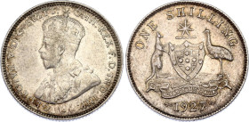 Australia 1 Shilling 1927 Melbourne Mint
KM# 26, N# 10525; Silver; George V (1910-1936); VF-XF