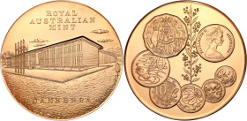 Australia Mint Token 1969 - 1980 (ND)
N# 87705; CuNi 73 g., 50 mm.; Decimal Currency; Obv: Representations of the reverse side each of the Australian...