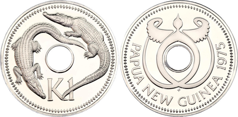 Papua New Guinea 1 Kina 1975 FM
KM# 6, N# 3360; Copper-nickel; The Franklin Min...