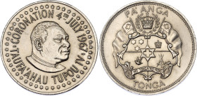 Tonga 1 Pa'anga 1967
KM# 18, N# 224671; Copper-nickel; Coronation of Taufa'ahau Toupou IV; UNC