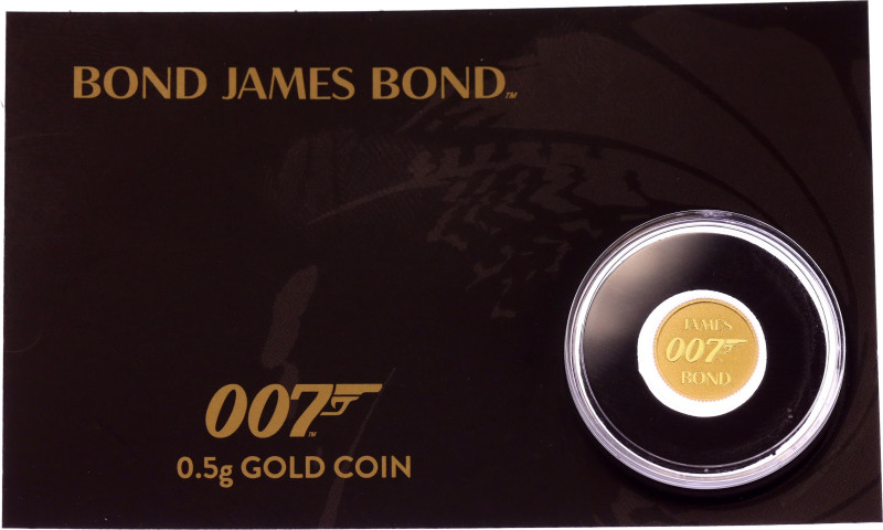 Tuvalu 2 Dollars "James Bond 007" 2020 in Original Folder
Gold (.999) 0.50 g.; ...