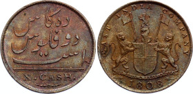 British India 10 Cash 1808
KM# 320; XF+/AUNC-