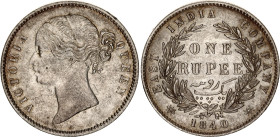 British India 1 Rupee 1840
KM# 458.1, N# 24095; Silver; Victoria; AUNC