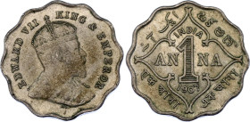 British India 1 Anna 1907 B
KM# 504, N# 4853; Edward VII; UNC