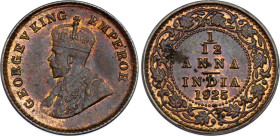 British India 1/12 Anna 1925
KM# 509, N# 1110; Bronze; George V (1910-1936); mint luster; UNC