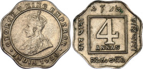 British India 4 Annas 1920
KM# 519, N# 15672; George VI; UNC