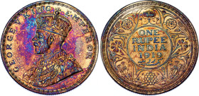 British India 1 Rupee 1915
KM# 524, N# 4851; Silver; George V; AUNC/UNC with minor hairlines & amazing toning