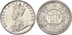 British India 1 Rupee 1919
KM# 524; N# 4851; George V; Silver, UNC. Rare condition.