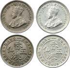Hong Kong 2 x 5 Cents 1932 - 1935
KM# 18, 18a; With Silver; George V; AUNC/UNC