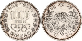 Japan 1000 Yen 1964 (39)
Y# 80; Silver; Shōwa; 1964 Summer Olympics, Tokyo; UNC with hairlines.
