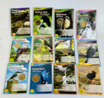 Malaysia 12 x 25 Sen 2005 Full Series Set
KM# 89 - 100; Brass; Endangered Species Series; Original Packing; UNC