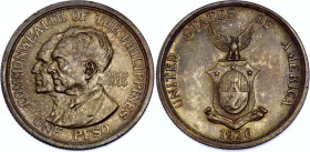 Philippines 1 Peso 1936
KM# 177; Type without date; Silver; Establishment of the Commonwealth; UNC with mint luster