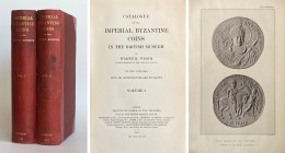 Wroth, W.

Catalogue of the Imperial Byzantine Coins in the British Museum. London 1908. 2 Bände. Frontispiz, CXII, 312 S., 35 Tfn.; Frontispiz, S. ...