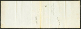 100 Reales de Vellón. Real Orden 10 de Septiembre de 1862. Prueba de papel con su correspondiente marca de agua y marca taladrada WATERLOW & SONS / SP...