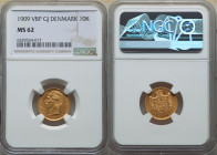 Frederick VIII gold 10 Kroner 1909 (h)-VBP MS62 NGC, Copenhagen mint, KM809. Two year type. 

HID09801242017

© 2022 Heritage Auctions | All Right...