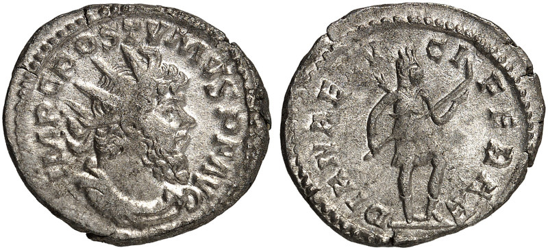 RÖMISCHE MÜNZEN. RÖMISCHE KAISERZEIT. Postumus, 260 - 269. 
Antoninian, Köln. R...