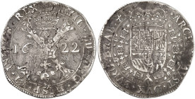 EUROPA. BELGIEN. - BRABANT. Philipp IV. von Spanien, 1621-1665. 
Patagon 1622, Brüssel.
Dav. 4462, Delm. 295 kl. Sfr., ss