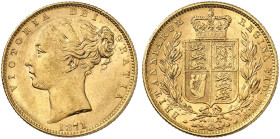 EUROPA. ENGLAND. Victoria, 1837-1901. 
Sovereign 1871.
Friedb. 387i, S. 3853 B, Schlumb. 181 Gold vz+