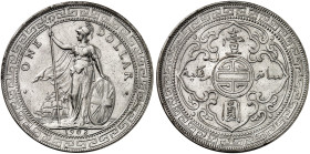 EUROPA. ENGLAND. Edward VII., 1901-1910. 
Trade Dollar 1903, Bombay.
Dav. 407, KM T 5 berieben, f. vz