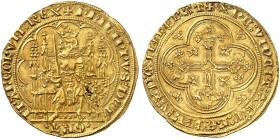 EUROPA. FRANKREICH. - Königreich. Philippe VI. de Valois, 1328-1350. 
Écu d'or à la chaise o. J. (1337).
Friedb. 270, Dupl. 249 Gold ss+