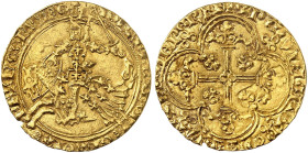 EUROPA. FRANKREICH. - Königreich. Jean II., "le Bon", 1350-1364. 
Franc à cheval o. J.
Friedb. 279, Dupl. 294 Gold ss - vz