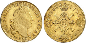 EUROPA. FRANKREICH. - Königreich. Louis XIV., 1643-1715. 
Louis d'or aux 4 L 1693, N - Montpellier.
Friedb. 433, Dupl. 1440 A, Gad. 252 Gold ss - vz...