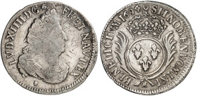 EUROPA. FRANKREICH. - Königreich. Louis XIV., 1643-1715. 
1/2 Écu aux palmes 1694, M - Toulouse.
Dupl. 1521 A, Gad. 185 ss