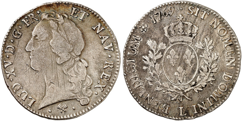 EUROPA. FRANKREICH. - Königreich. Louis XV., 1715-1774. 
Écu au bandeau 1769, L...