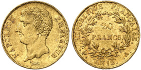 EUROPA. FRANKREICH. - Königreich. Napoléon I., 1804-1814. 
20 Francs AN 12 (1803-1804), A - Paris.
Friedb. 487, Gad. 1021, Schlumb. 6 Gold min. Rdf....