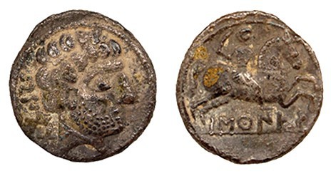 BASKUNES. Denario forrado. Similar a la anterior. Peso 3,74 g. CNH-14 vte. ACIP-...