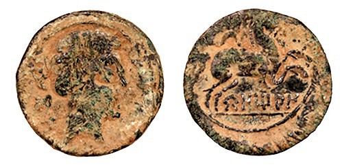 BENTIAN. Denario forrado. Similar a la anterior. Cabeza pequeña. Peso 2,96 g. CN...