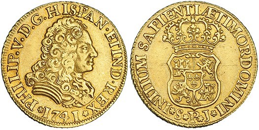 2 escudos. 1741. Sevilla. PJ. VI-1529. MBC+.