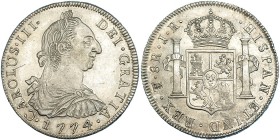 8 reales. 1774. Potosí. JR. VI-980. Rayita en el anv. EBC+.