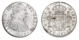 8 reales. 1807. México. TH. VI-805. EBC+.
