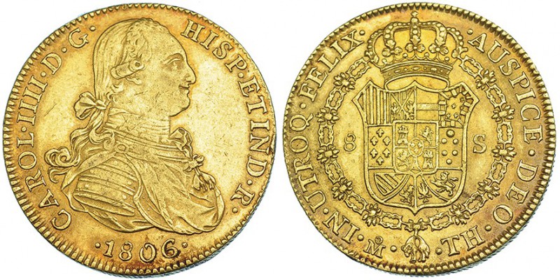 8 escudos. 1806. México. TH. VI-1343. MBC+.