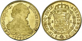 8 escudos. 1796. Santiago. DA. VI-1420. B.O. EBC-.